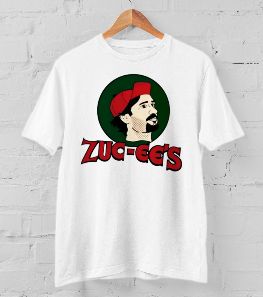 10K Takes Zuc-Ee's Retro Illustration Red Cap Green Circle T-Shirt