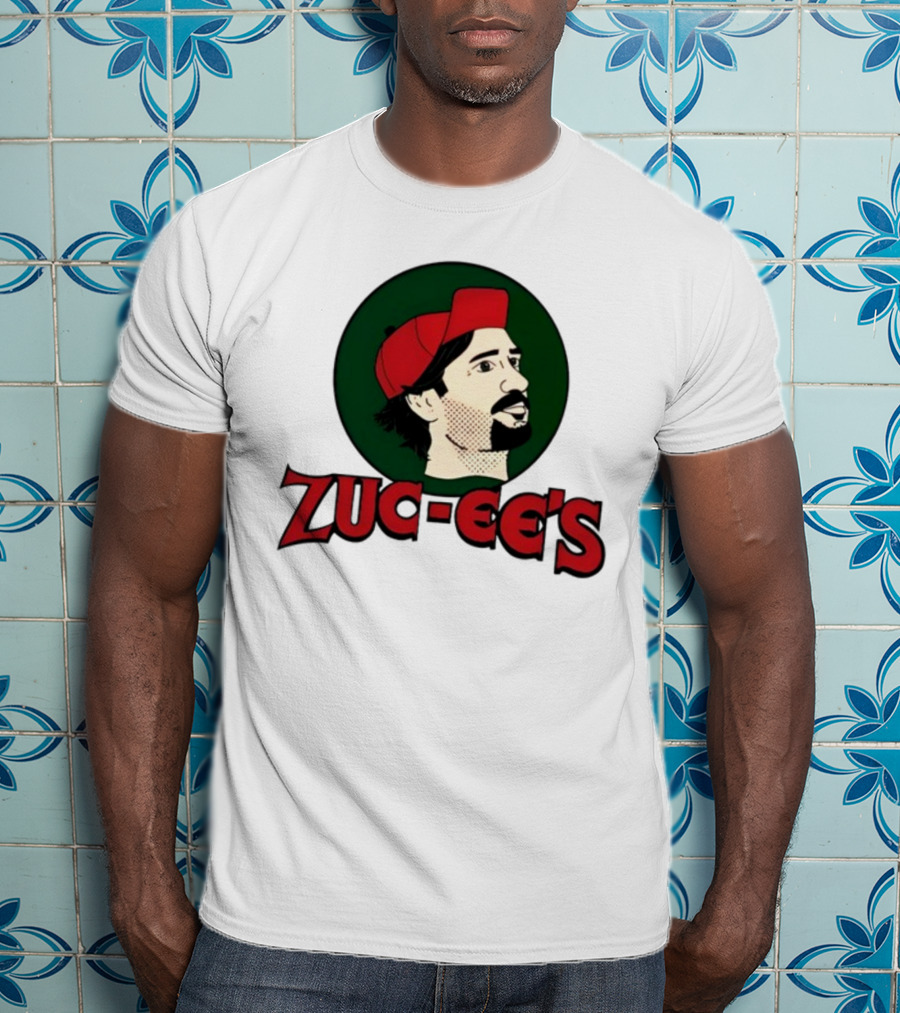 10K Takes Zuc-Ee's Retro Illustration Red Cap Green Circle T-Shirt