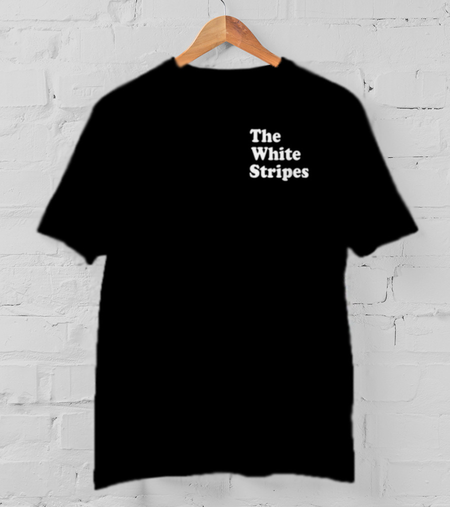 The White Stripes Black Math New Black Minimalist T-Shirt
