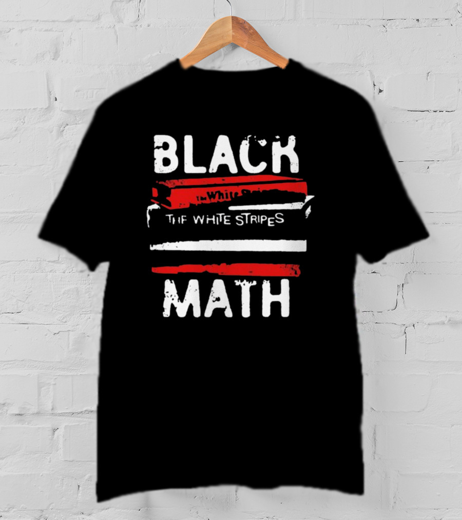 The White Stripes Black Math Distressed Red T-Shirt