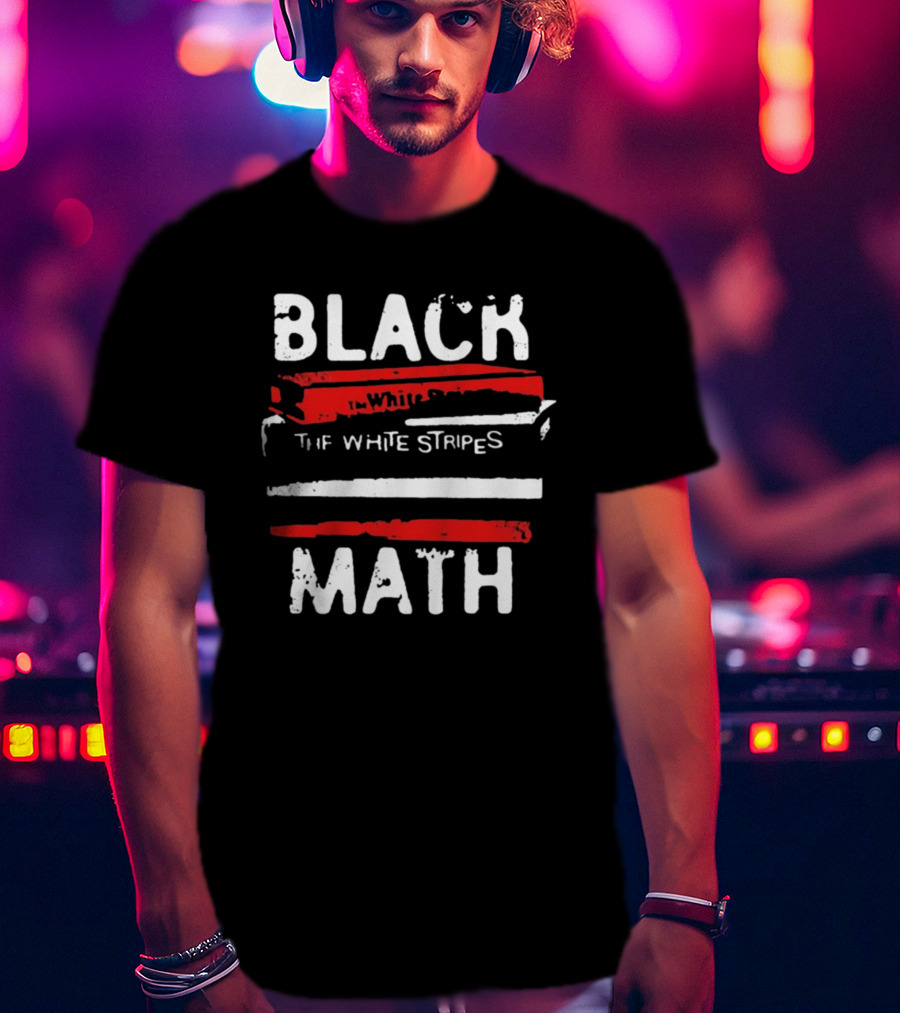 The White Stripes Black Math Distressed Red T-Shirt