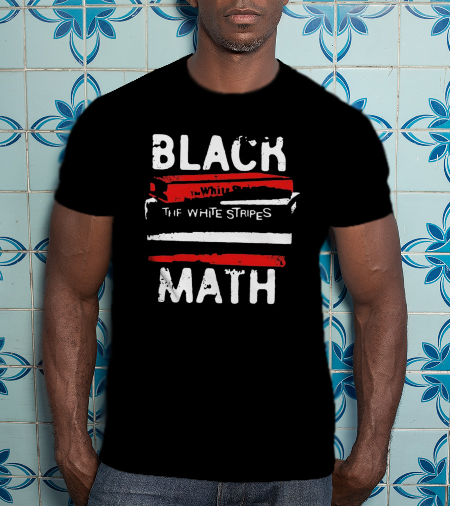 The White Stripes Black Math Distressed Red T-Shirt