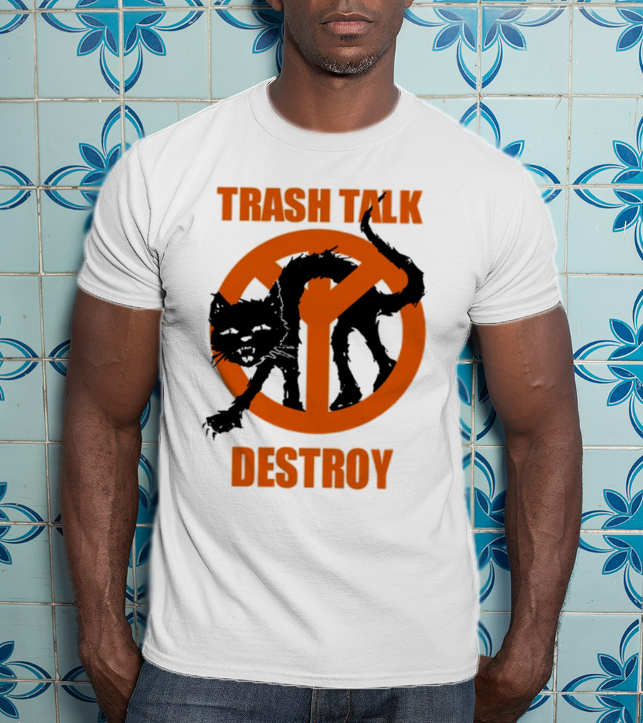 Trash Talk Destroy Cat Peace T-Shirt