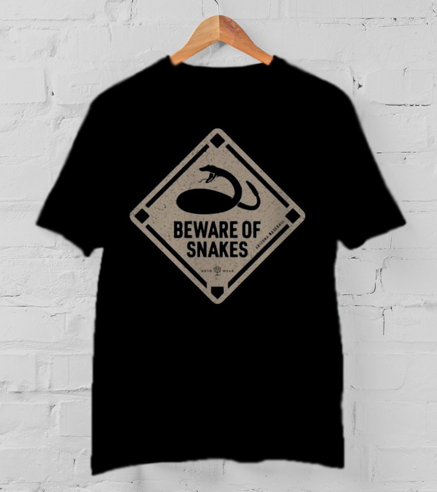 Beware Of Snakes Rotowear Arizona Baseball T-Shirt