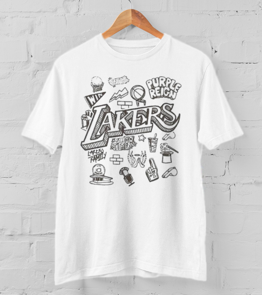 Mitchell And Ness Los Angeles Lakers Win Purple Reign Lakers Family T-Shirt