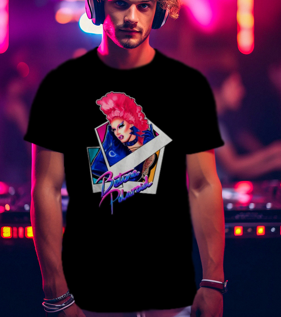 Betina Polaroid Vibrant Drag Persona In T-Shirt