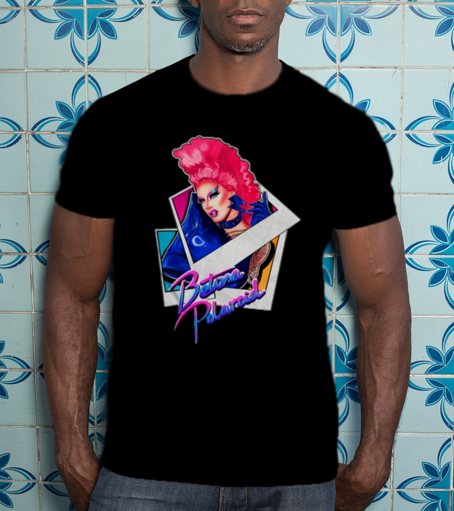 Betina Polaroid Vibrant Drag Persona In T-Shirt