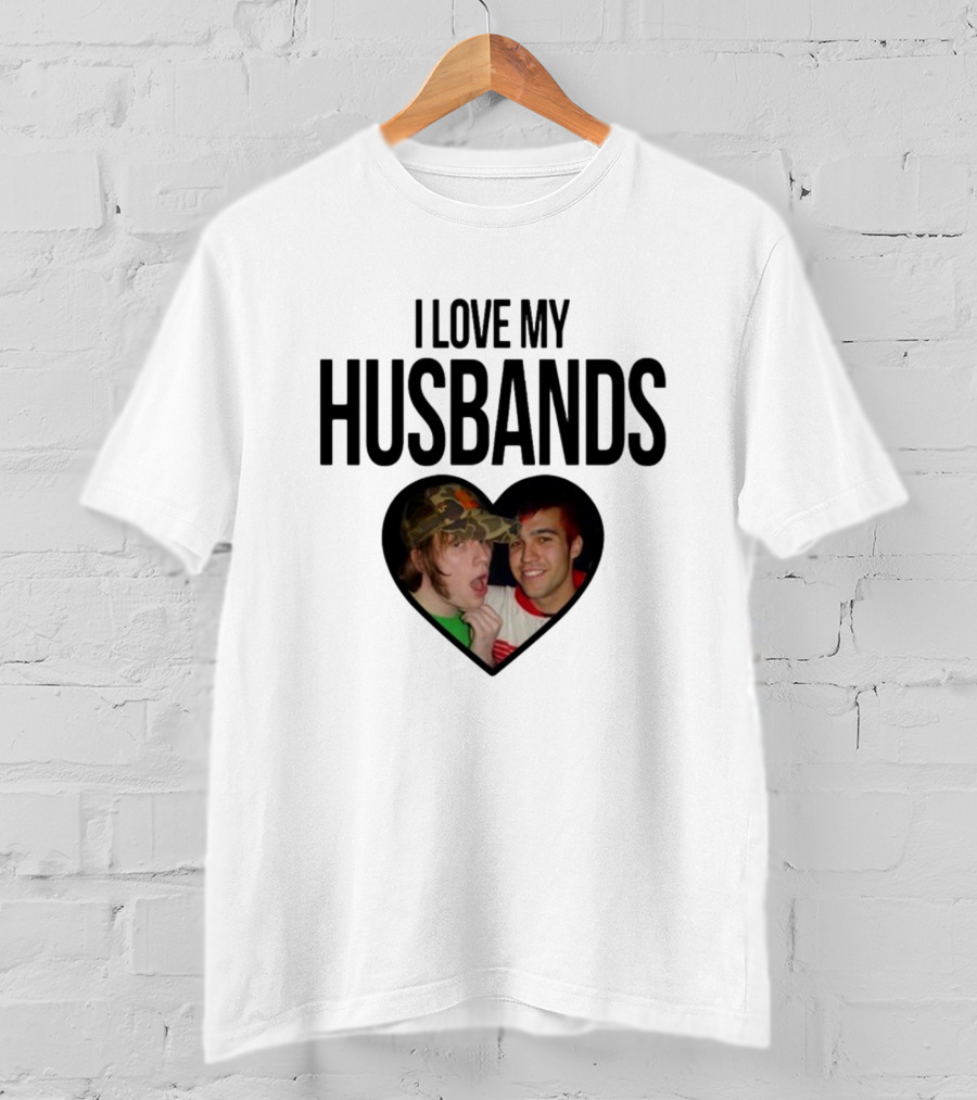 I Love My Husbands Pete Wentz Patrick Stump Heart Image T-Shirt