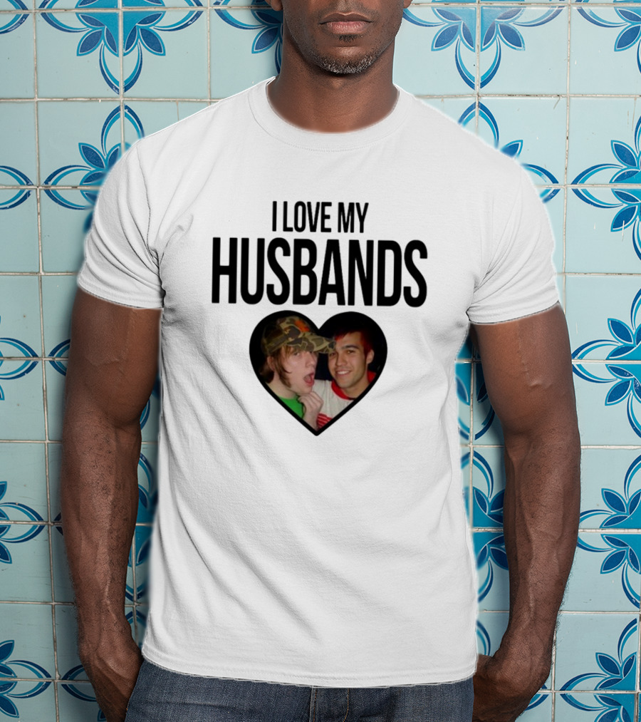 I Love My Husbands Pete Wentz Patrick Stump Heart Image T-Shirt