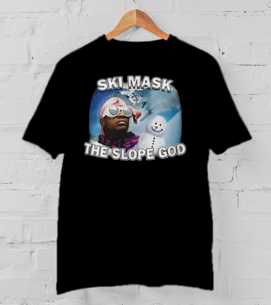 Ski Mask The Slope God Snow Adventure T-Shirt