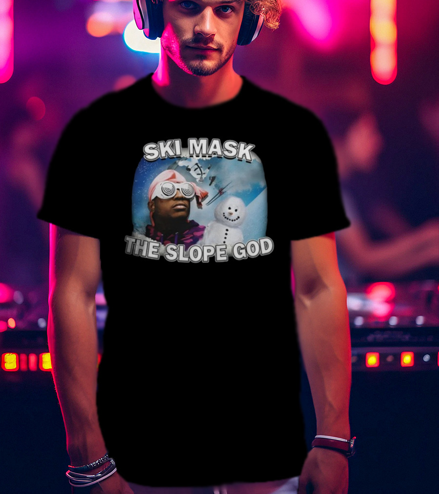 Ski Mask The Slope God Snow Adventure T-Shirt