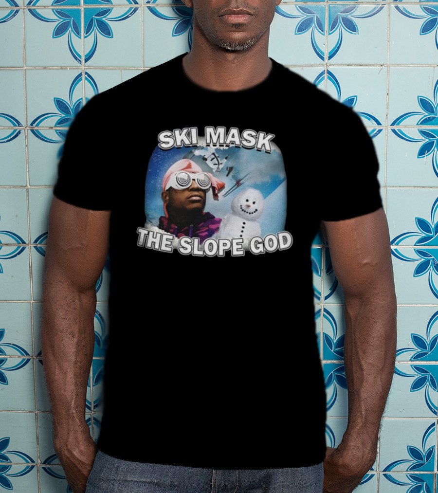 Ski Mask The Slope God Snow Adventure T-Shirt