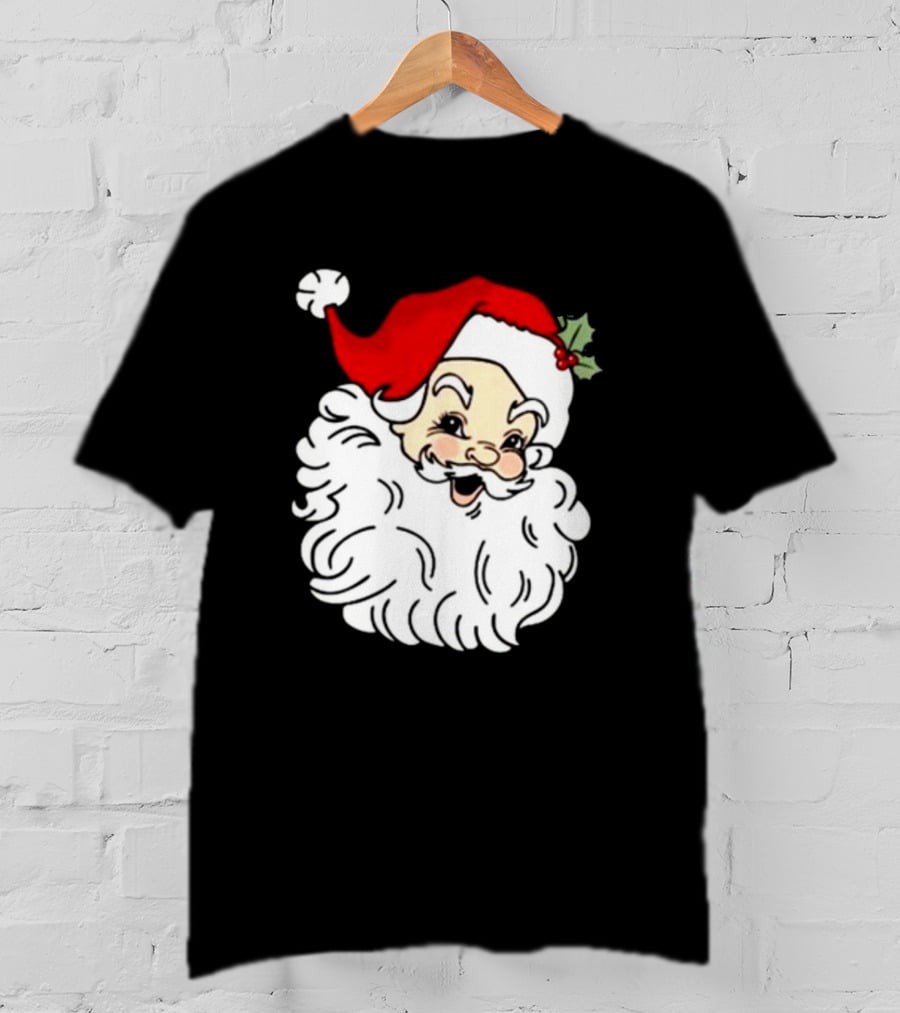 Retro Santa Christmas Holly Jolly Icon 3 4 T-Shirt
