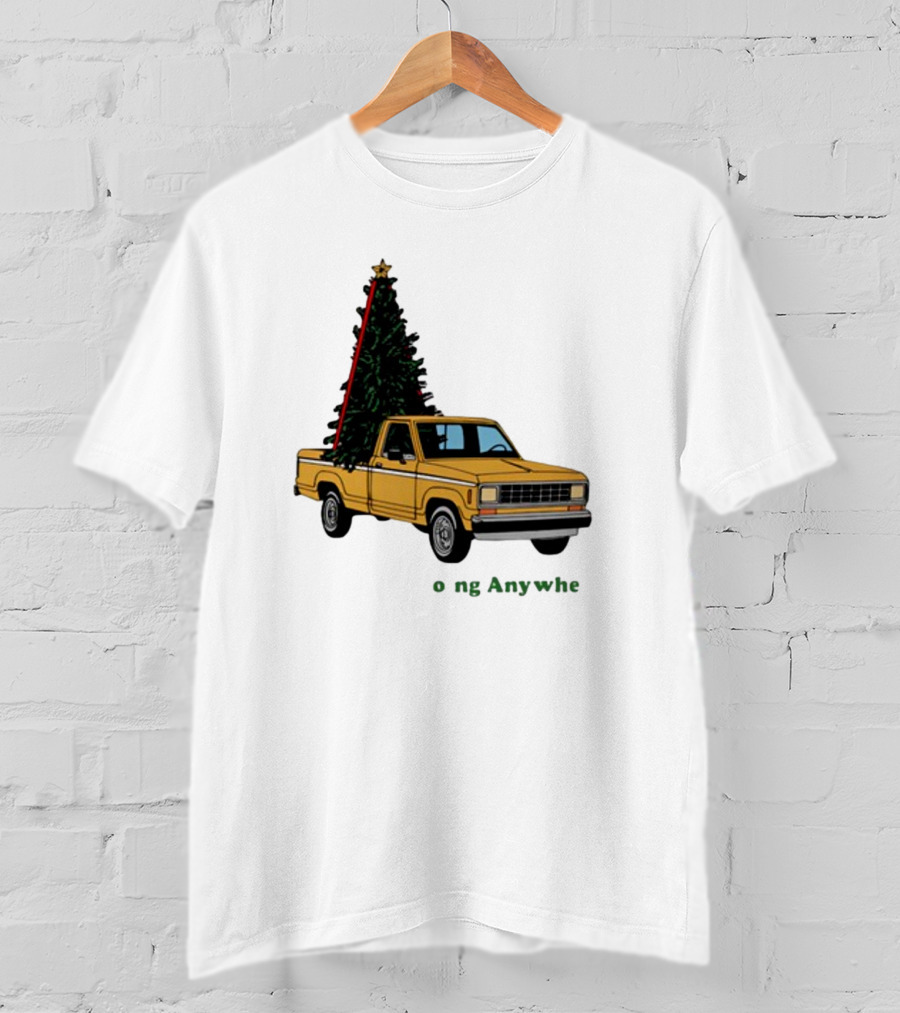 Yellow Truck With Christmas Tree Going Anywhere T-Shirt