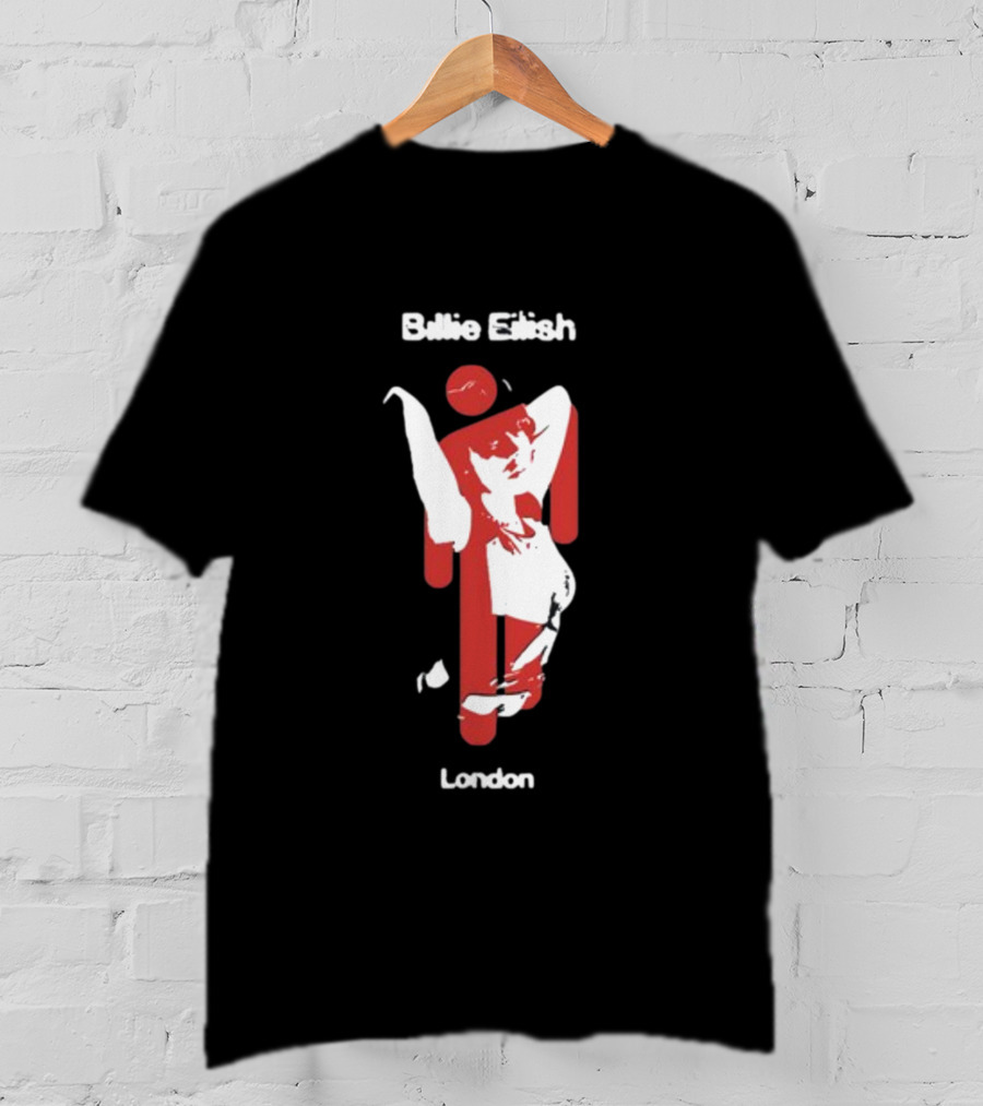 Billie Eilish Blohsh London Black Blohsh Red White T-Shirt