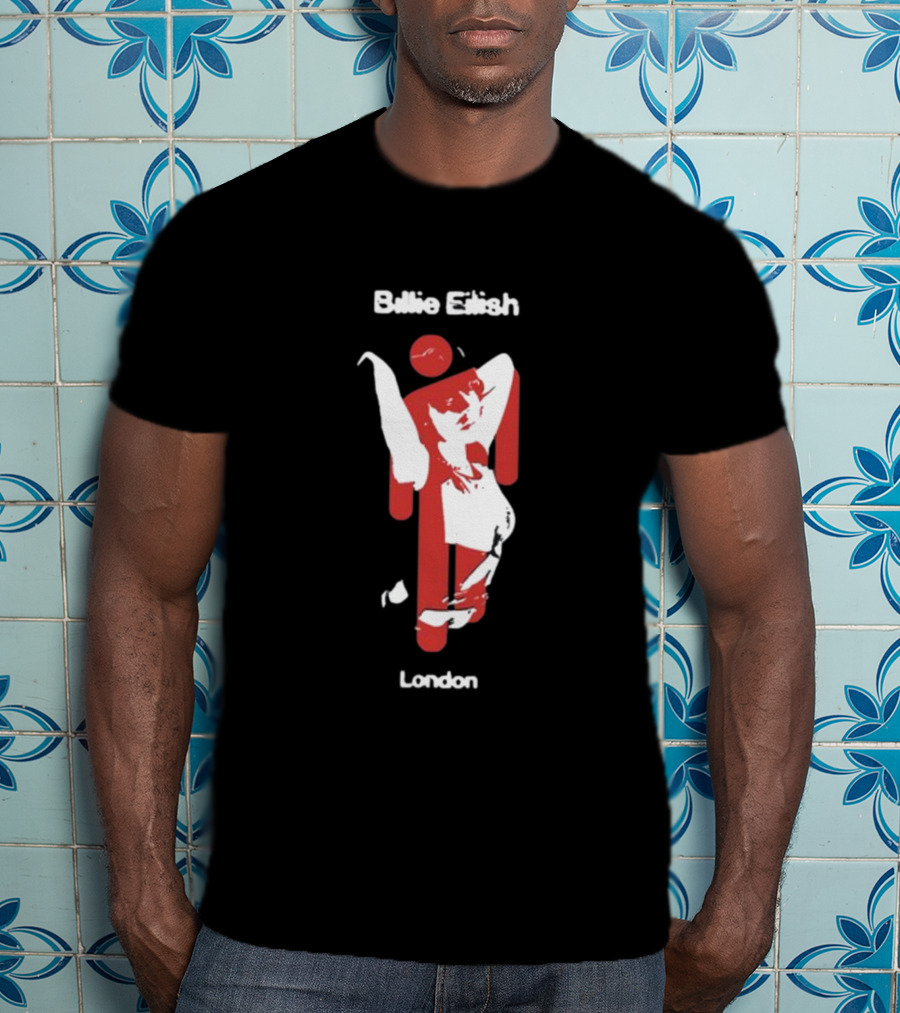 Billie Eilish Blohsh London Black Blohsh Red White T-Shirt