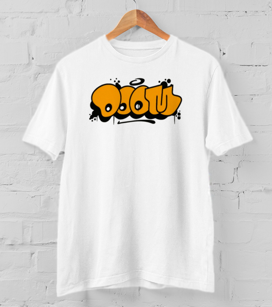 Gasdrawls Doom Throw Black And Gold Bubble Lettering T-Shirt