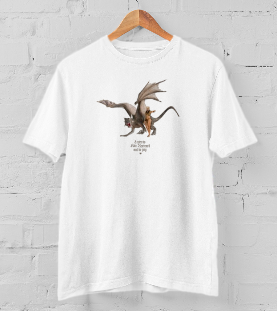 Kikirockwell Listen To Kiki Rockwell And Be Gay Riding Mythical Creature T-Shirt
