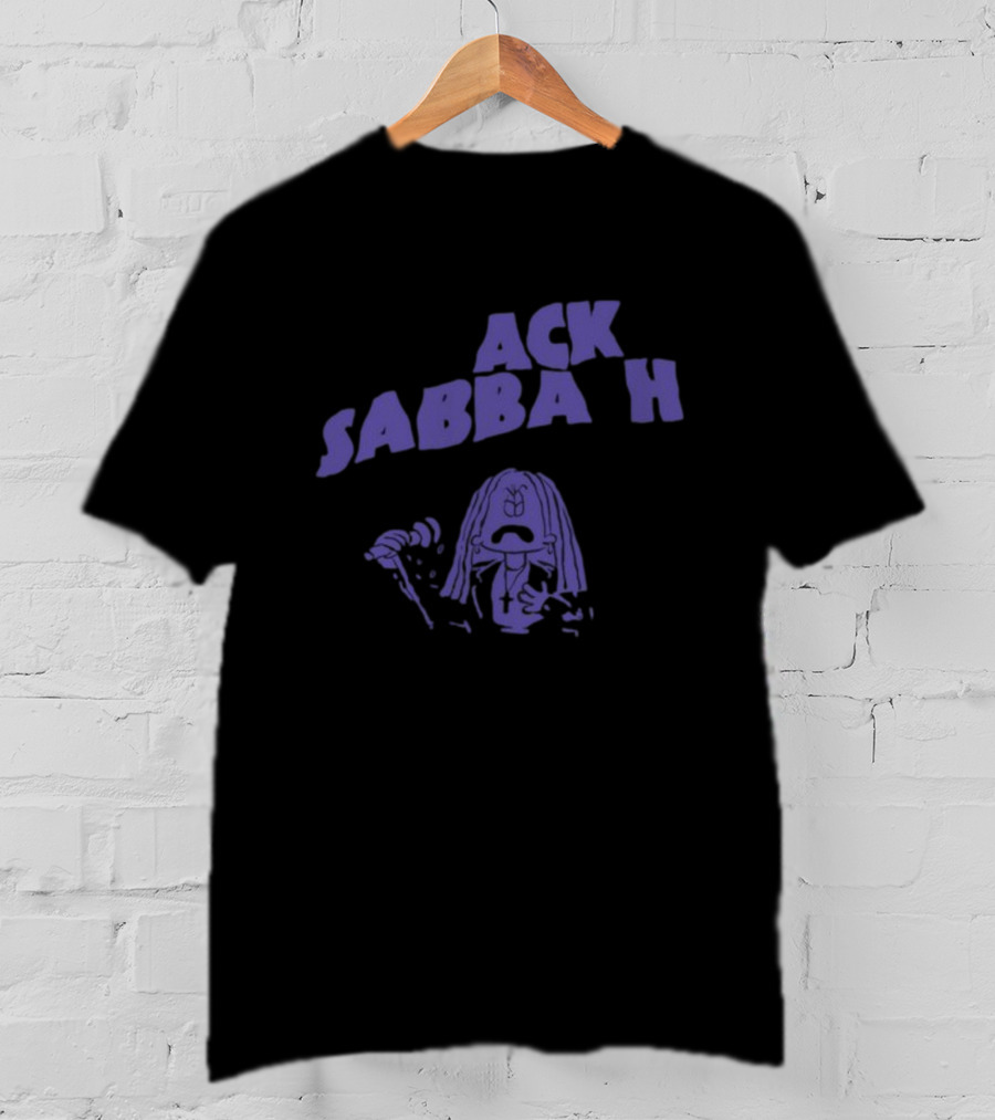 Thornwolfart Ack Sabbath Cartoon Character Holding Microphone T-Shirt