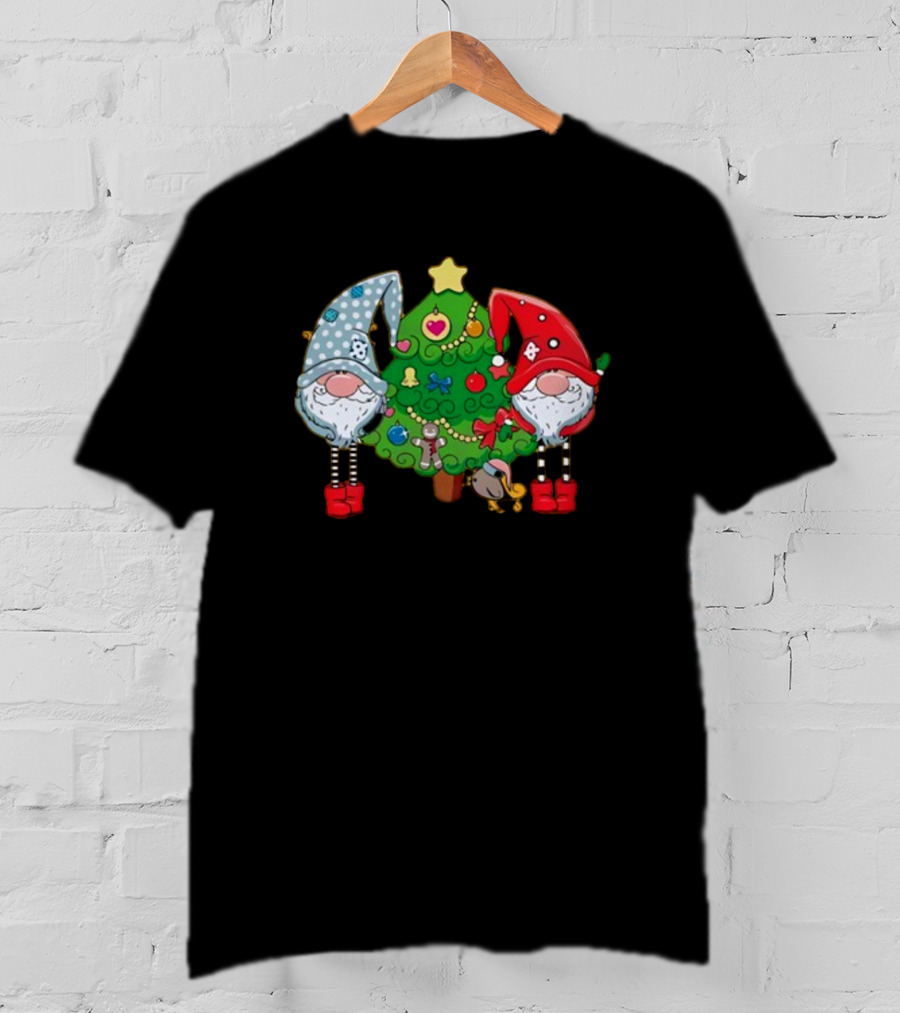 Christmas Gnomes With Festive Tree Ornaments T-Shirt