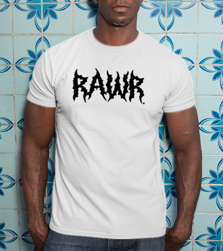 Izzzyzzz Shop Rawr Emo Gothic Style Black T-Shirt