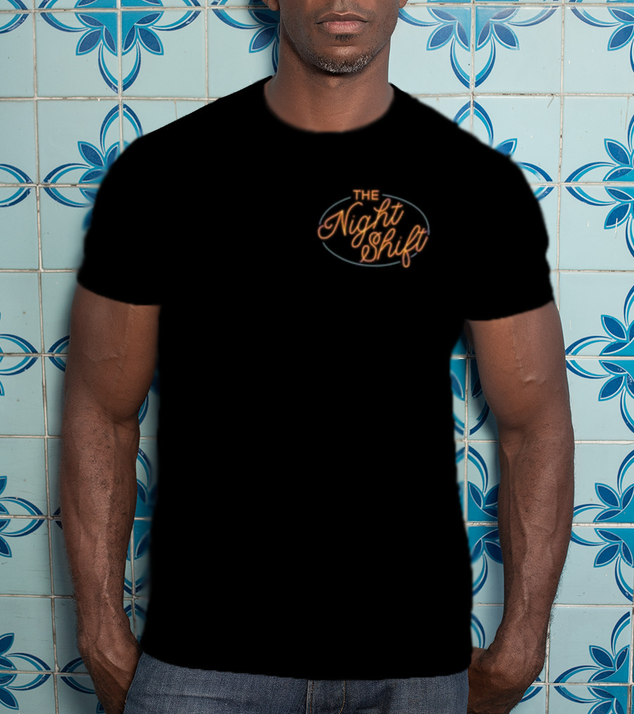 The Night Shift Neon Sign Style Badge T-Shirt