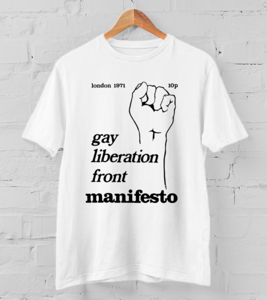 London 1971 10p Gay Liberation Front Manifesto T-Shirt