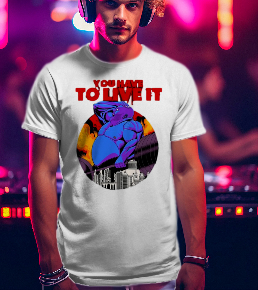 You Have To Live It Kyriakos Grizzly Bodybuilder Cityscape Powerlifting T-Shirt