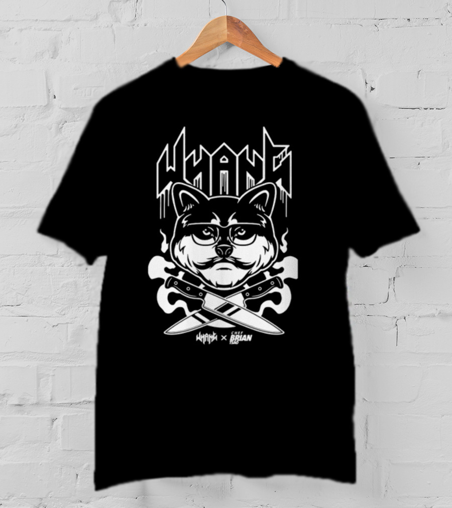 Whang X Tsao Chef Brian Cat With Crossed Knives T-Shirt