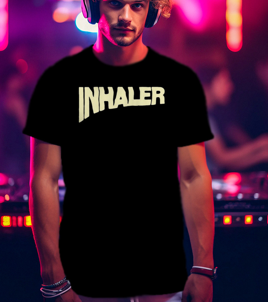 Inhaler Glas-Gow In Ecstasy Neon Typography T-Shirt