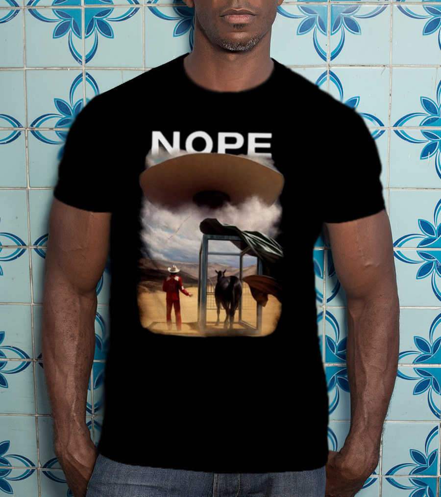 NOPE The Star Lasso Experience With UFO Above Cow And Cowboy T-Shirt