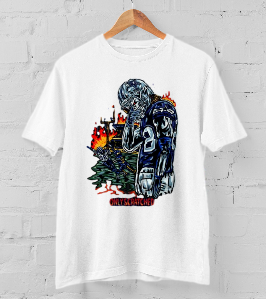Only Scratched The Surface Retros Sports Imagery Fire Scene T-Shirt