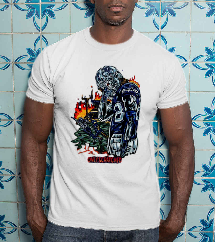 Only Scratched The Surface Retros Sports Imagery Fire Scene T-Shirt