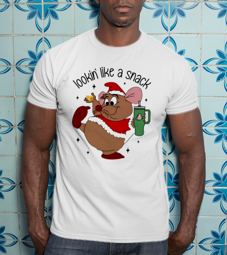 Lookin’ Like A Snack Santa Mouse Holiday Treat T-Shirt