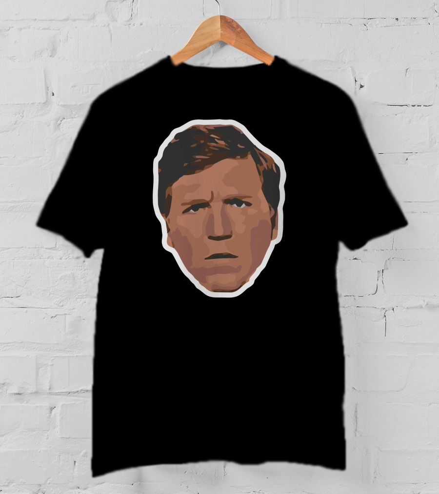 Tucker Carlson Face Illustration Diagram T-Shirt