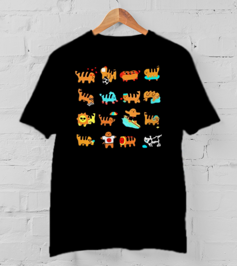 Cheese Puff Tiger Soccer Football Sushi Surfing Cow Pool Sun Tiger T-Shirt