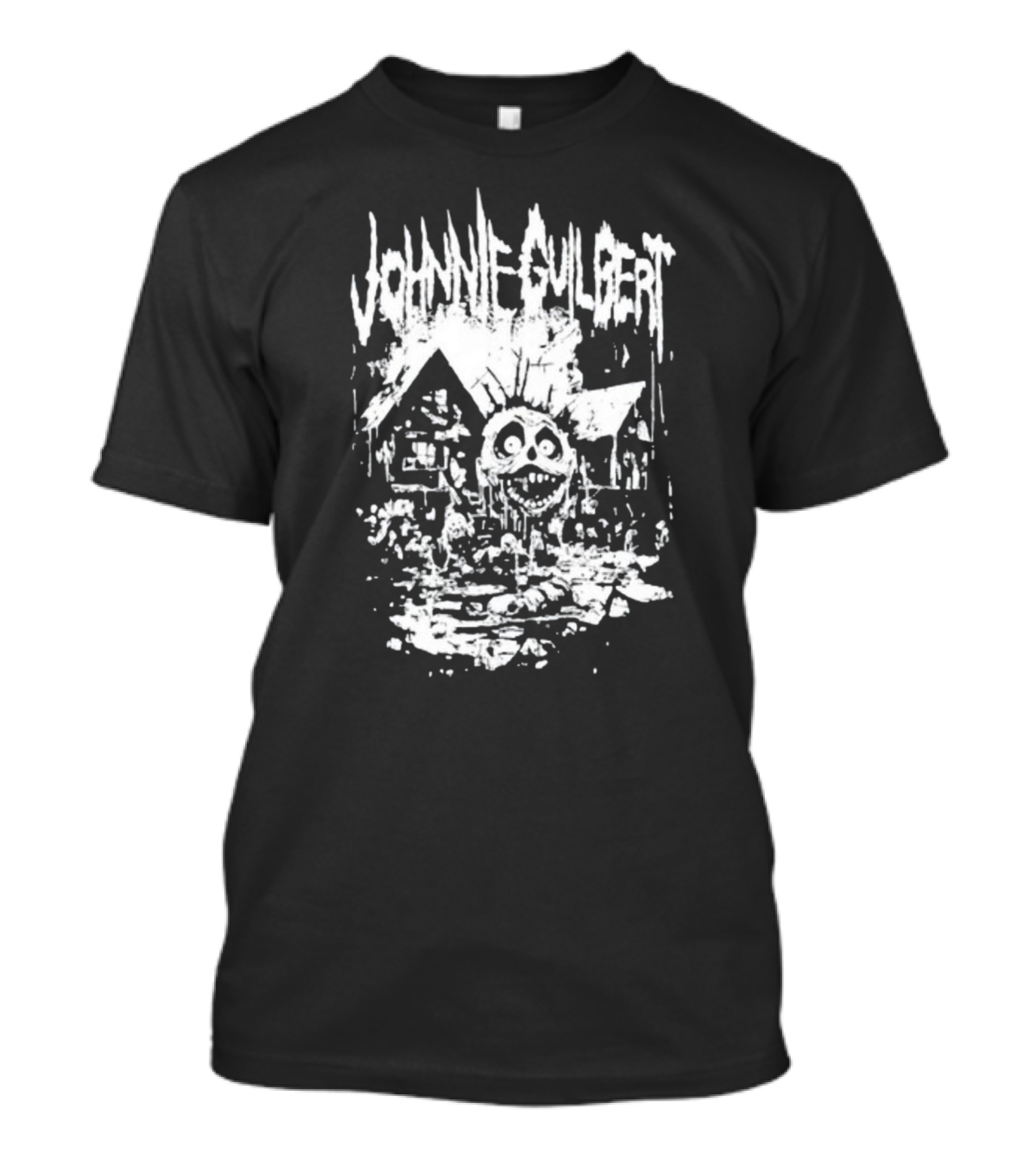 Johnnie Guilbert Haunted House Creepy Bubble Face T-Shirt