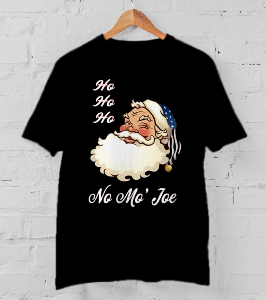 Ho Ho Ho No Mo’ Joe Patriotic Santa Hat Winking Santa T-Shirt
