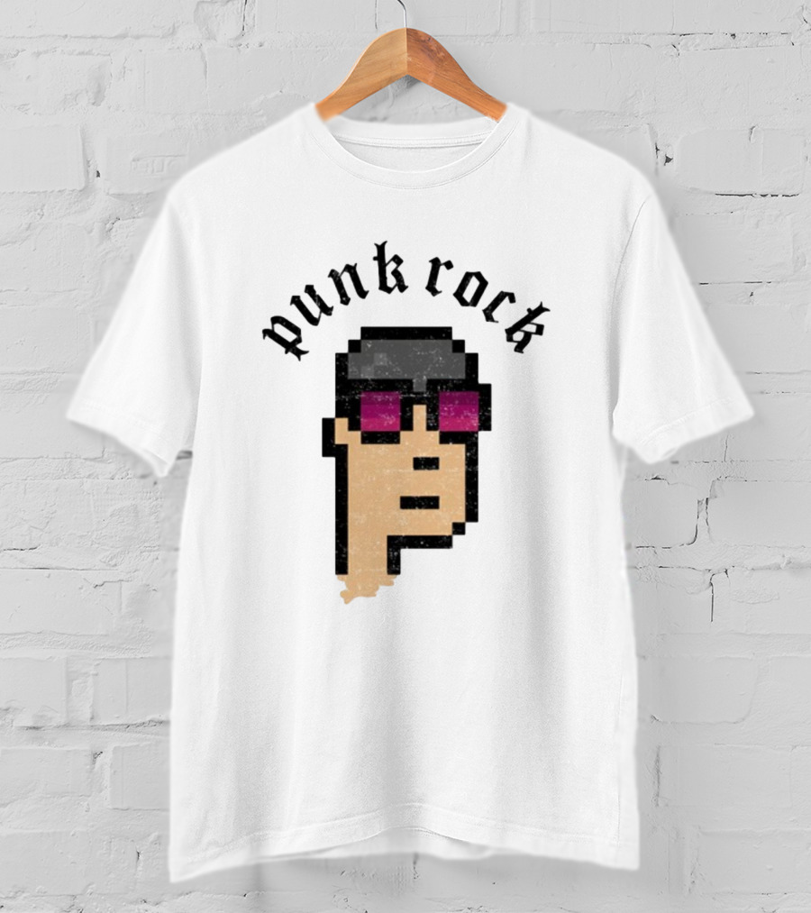 Punk Rock Pixel Art M Shadows T-Shirt
