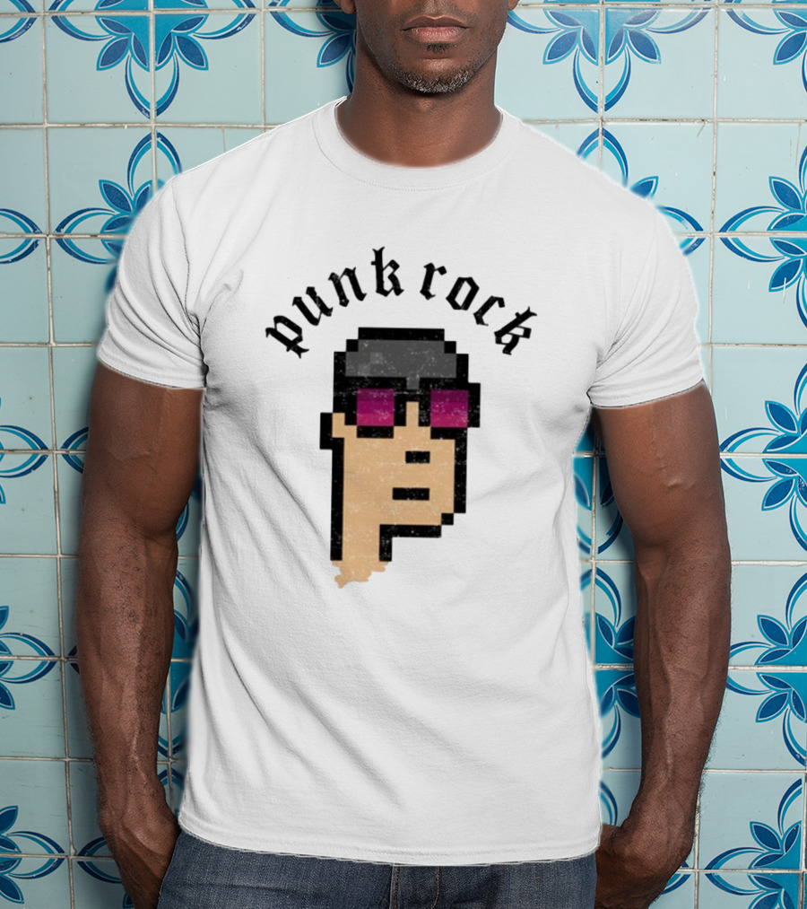 Punk Rock Pixel Art M Shadows T-Shirt