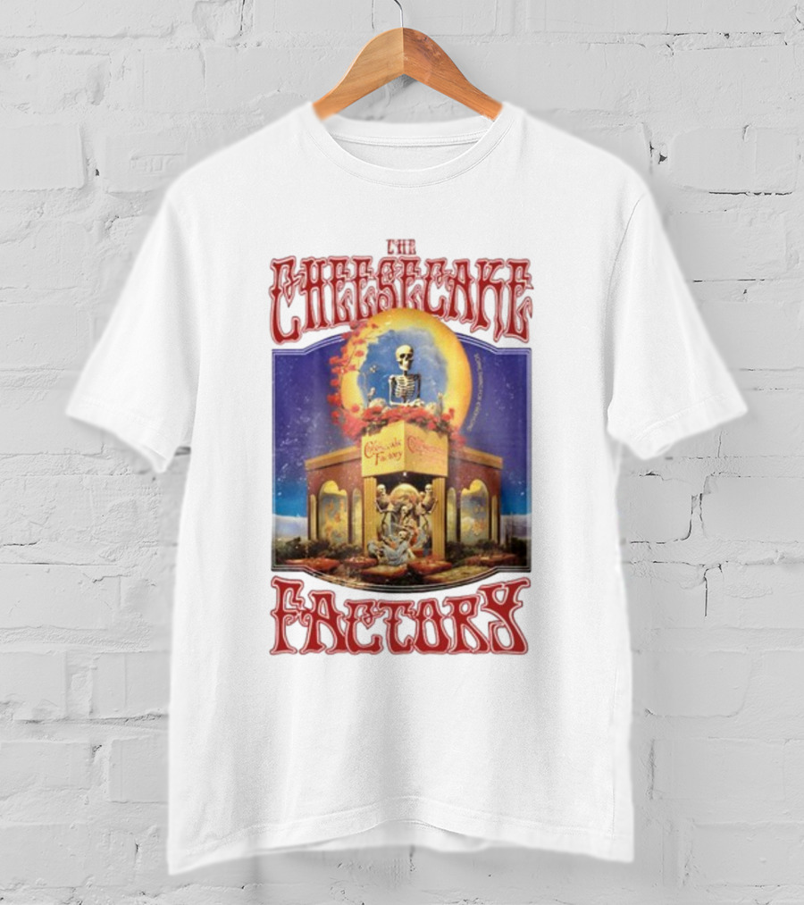 Waveygoods The Cheesecake Factory Skeleton Grateful Dead T-Shirt