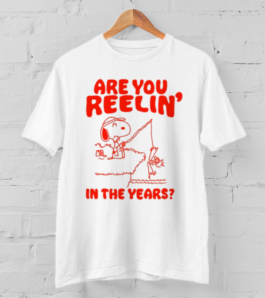 Snoopy Fishing 'Are You Reelin' In The Years?' T-Shirt
