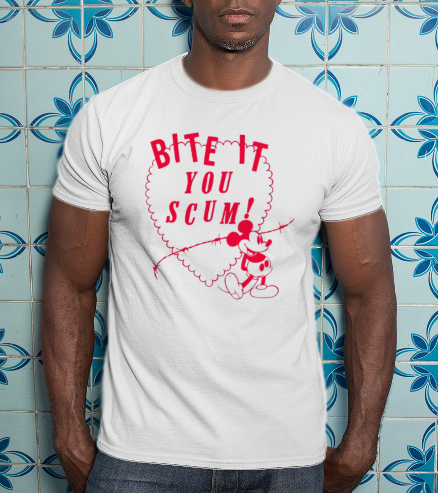 Bite It You Scum Mouse Barbed Wire T-Shirt