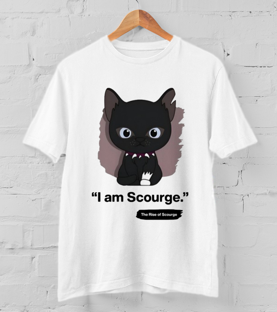 I Am Scourge The Rise Of Scourge Black Cat With Spiked Collar T-Shirt