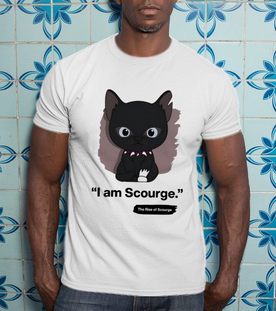 I Am Scourge The Rise Of Scourge Black Cat With Spiked Collar T-Shirt
