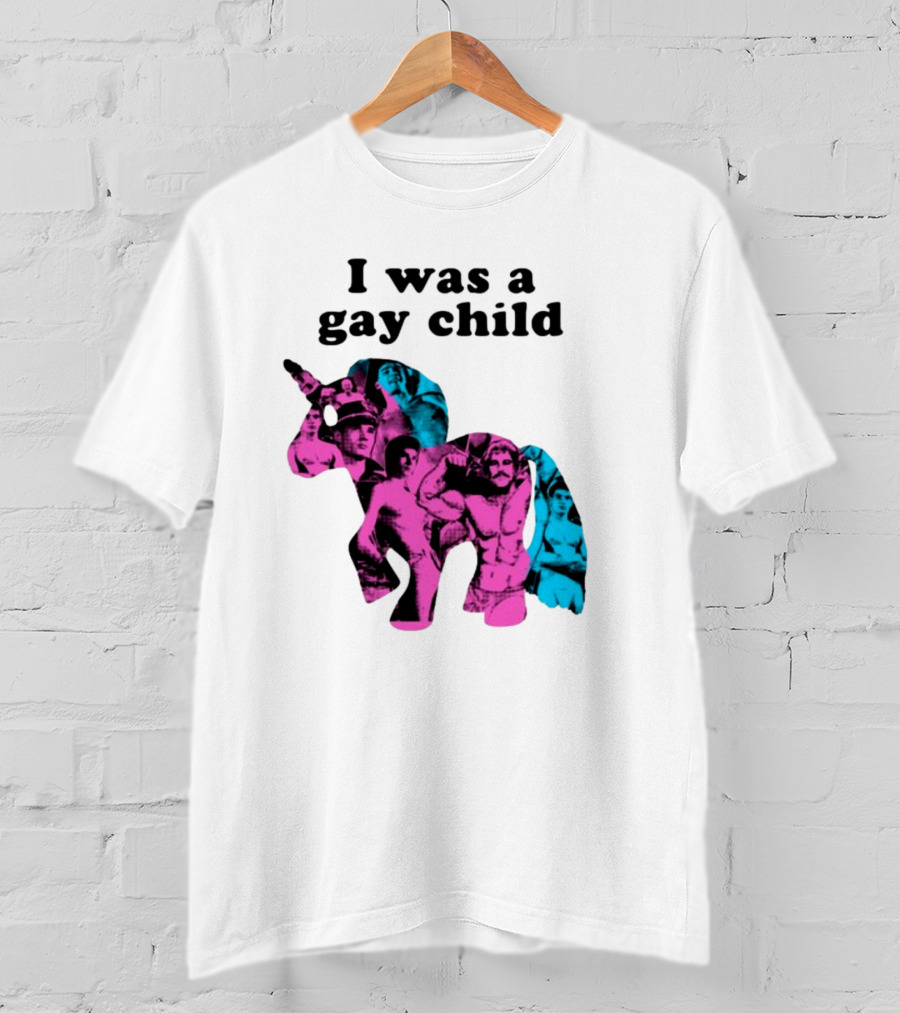 AndrewSylvesr Adrianandshane I Was A Gay Child Unicorn Collage T-Shirt