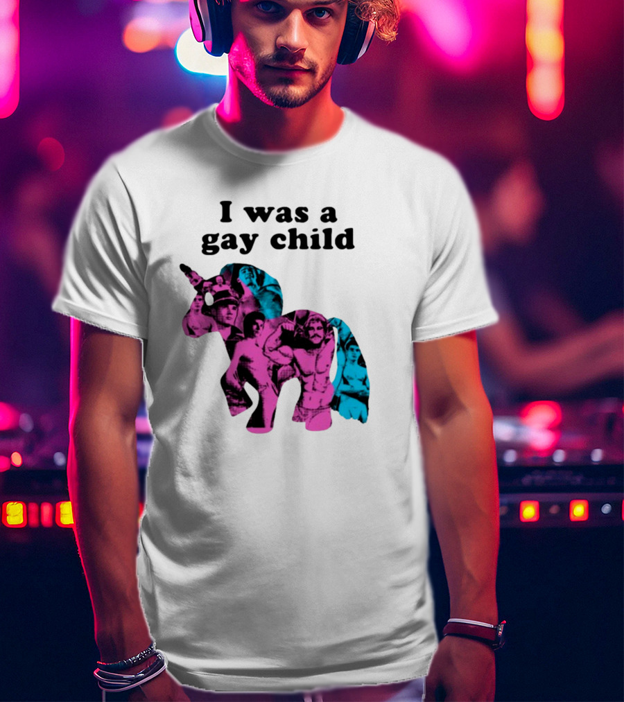 AndrewSylvesr Adrianandshane I Was A Gay Child Unicorn Collage T-Shirt