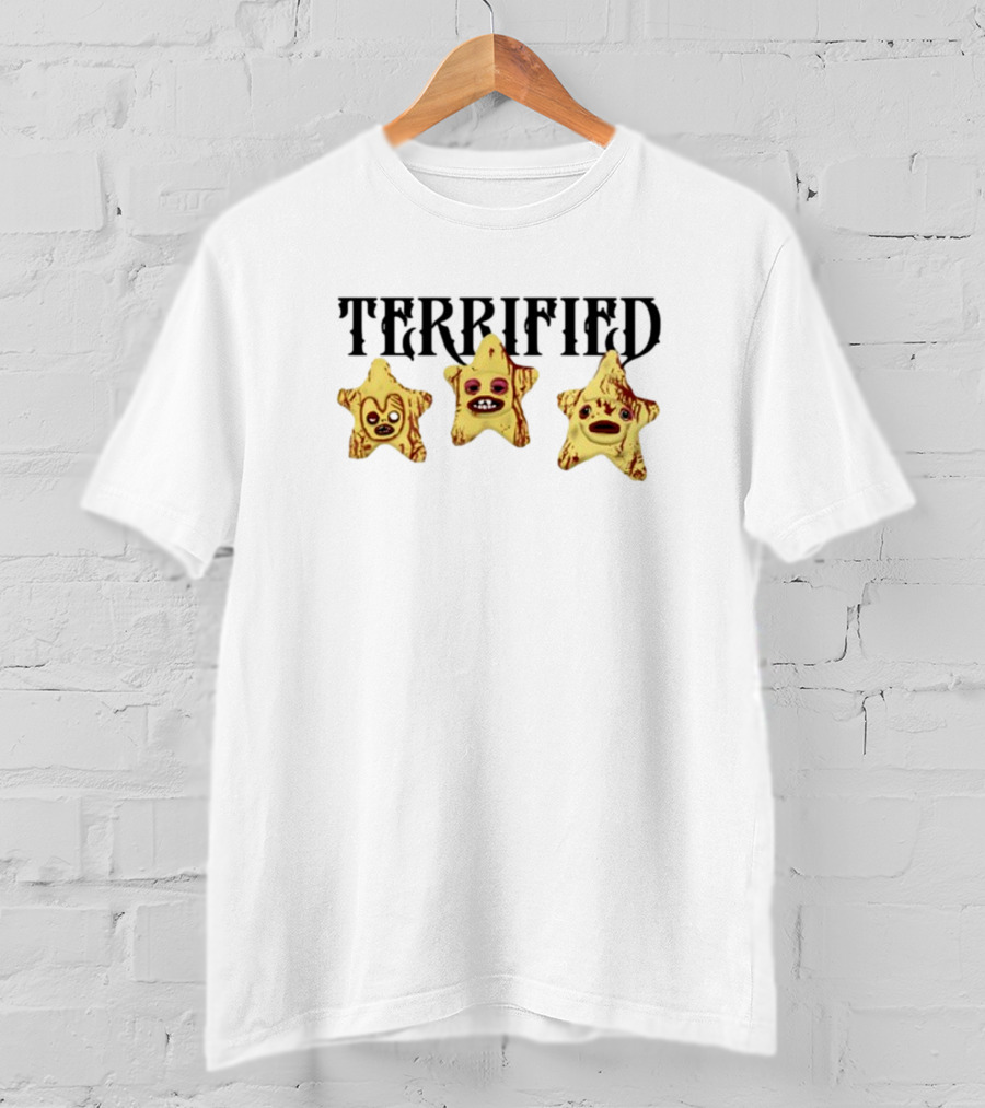 Terrified Stars Faces Horror Mood T-Shirt
