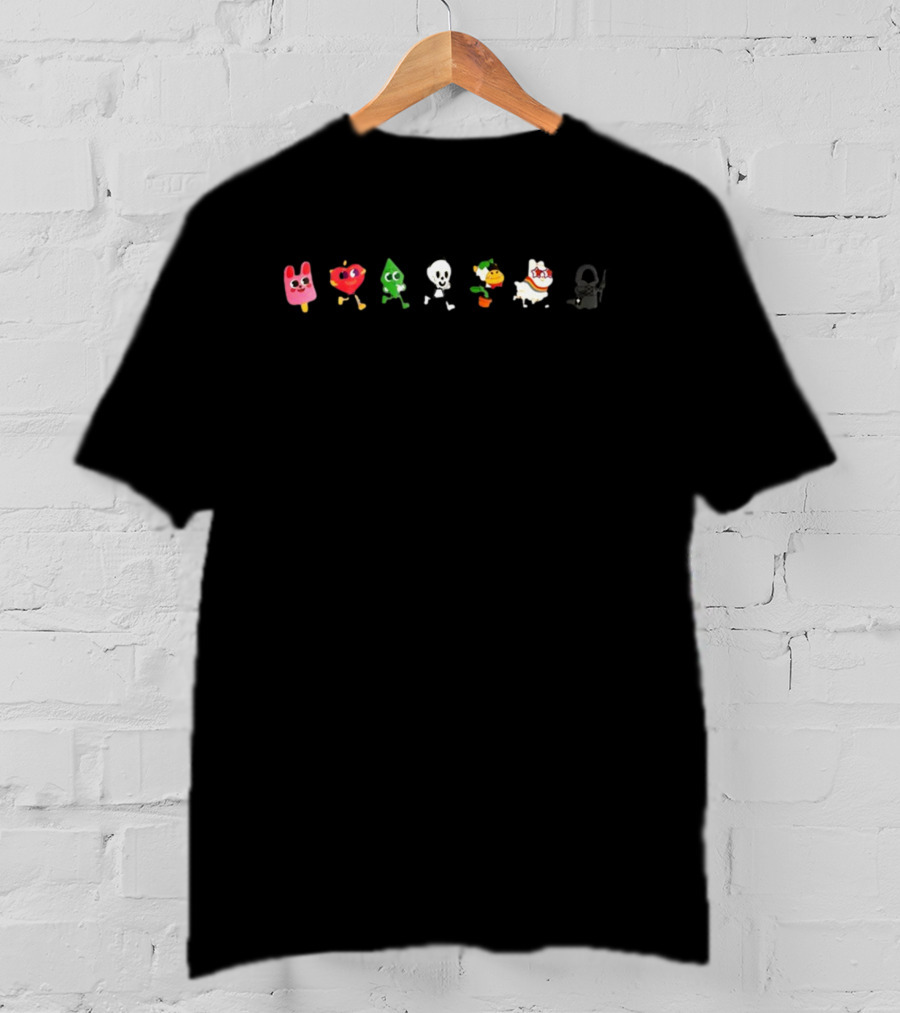 Character Run Popsicle Fruit Skeleton Ducks Goose Grim Reaper T-Shirt