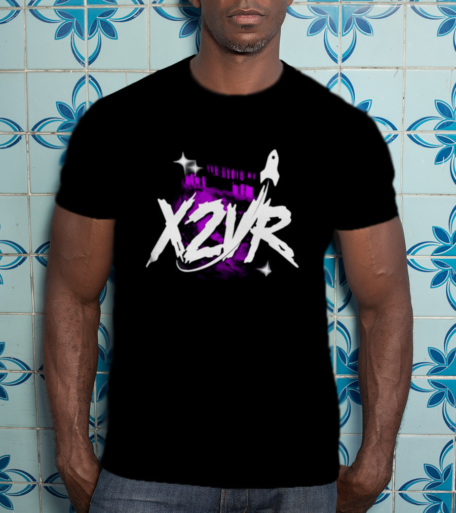 X2vr Black Purple Rocket Colosseum T-Shirt